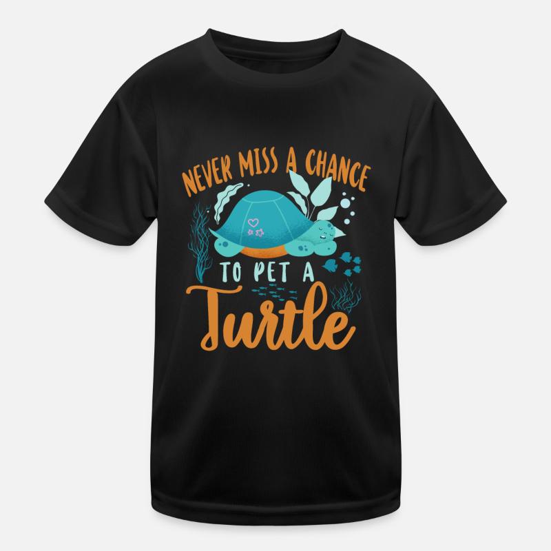 Sea Turtle Tortoise Never Miss A Kinder Funktions-T-Shirt