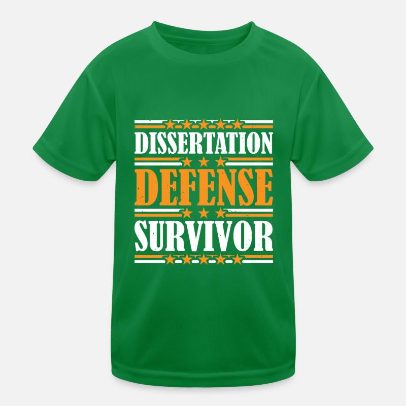 Dissertation Defense Survivor 9 Kids Functional T-Shirt