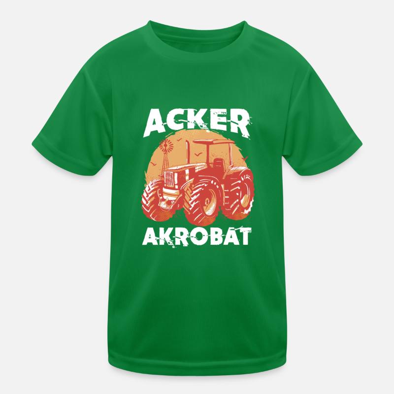 Acker Akrobat Schlepper Traktor Kinder Funktions-T-Shirt