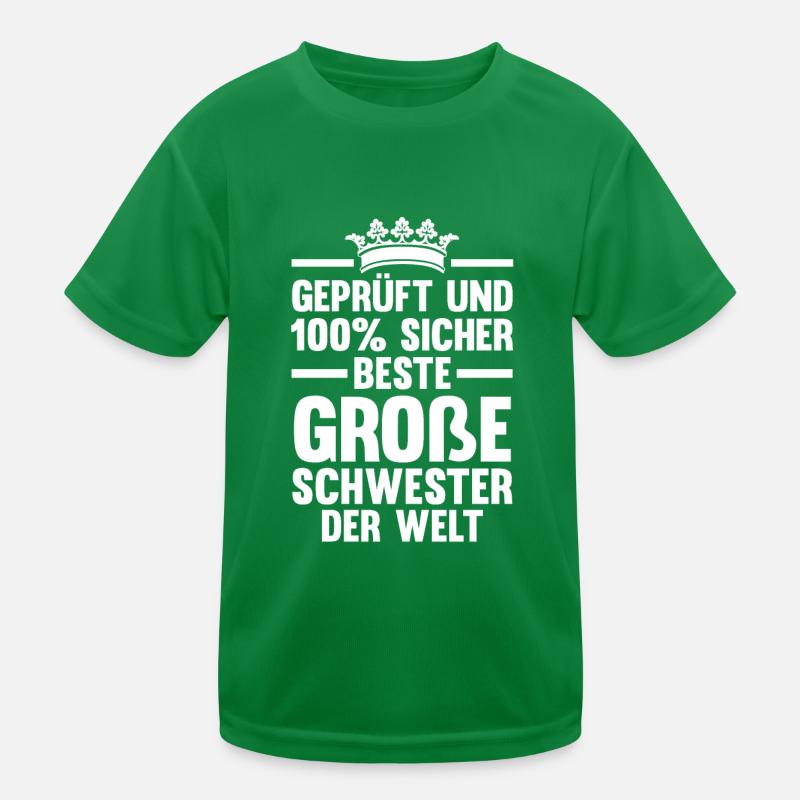 Beste Große Schwester Der Welt Kinder Funktions-T-Shirt