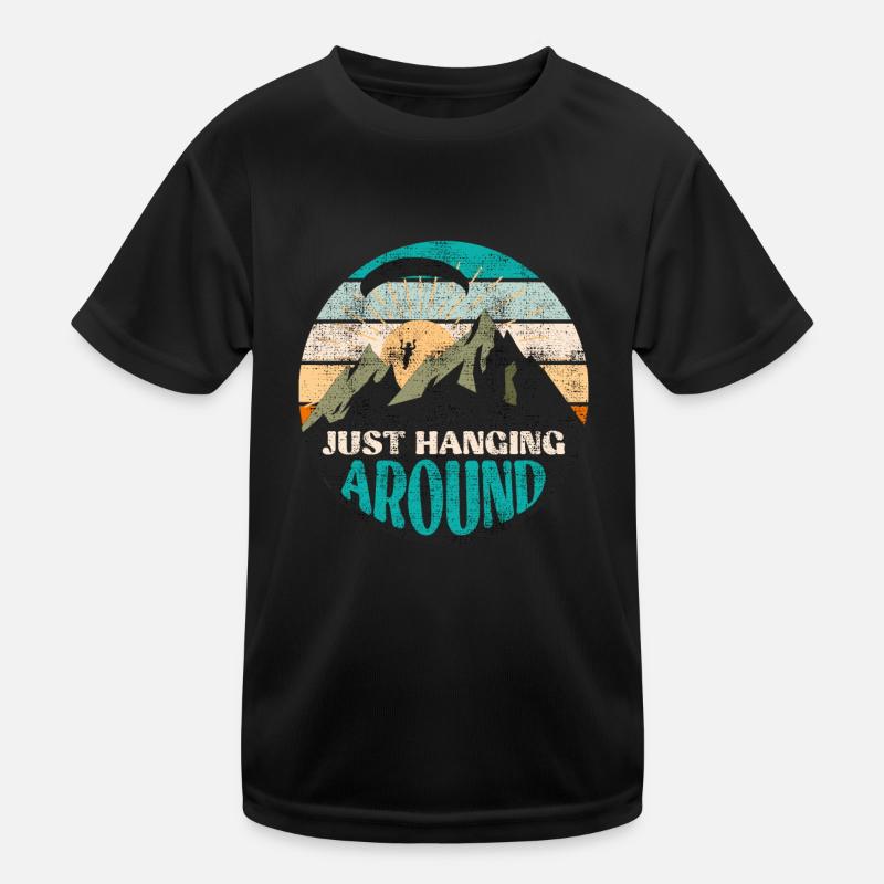 Gleitschirmflieger Just Hanging Around Paraglide Kinder Funktions-T-Shirt
