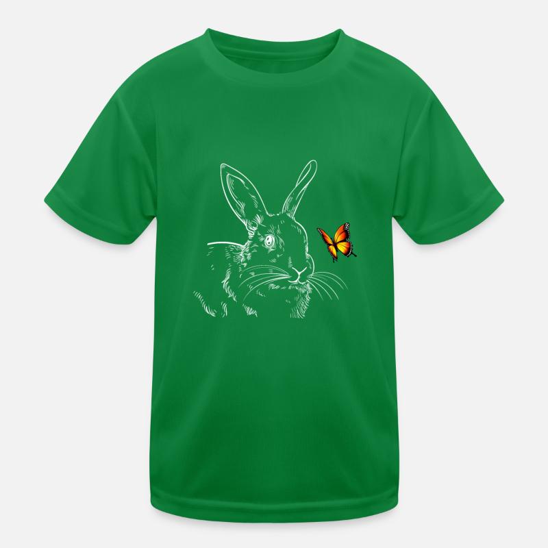 Rabbit with butterfly Kids Functional T-Shirt