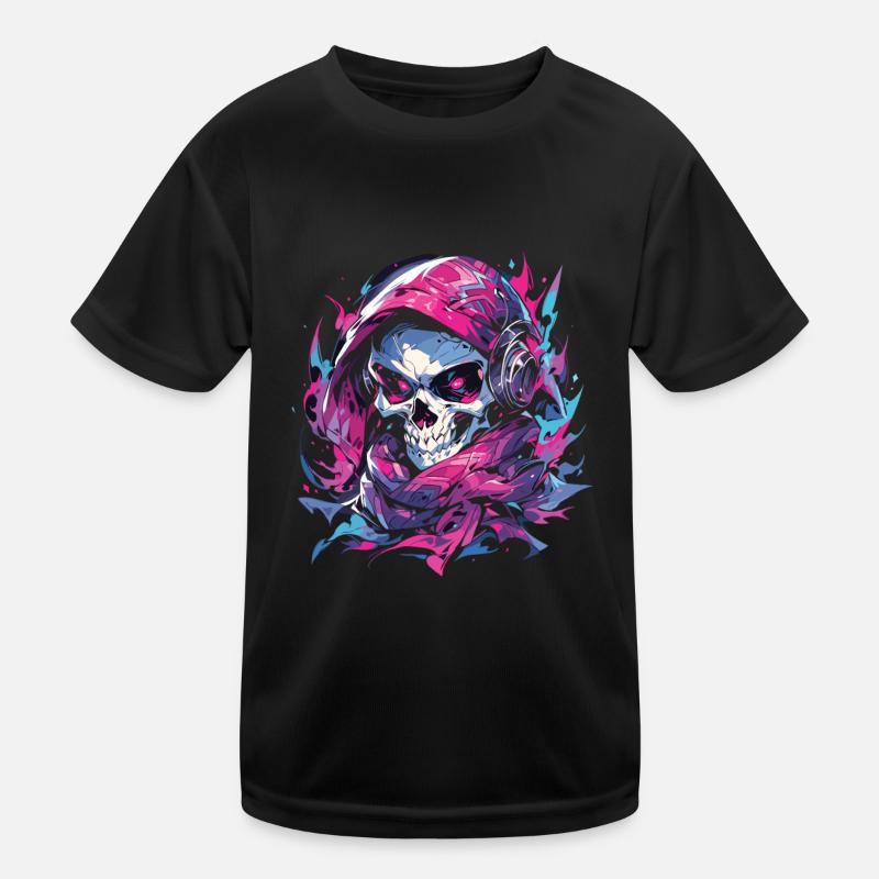 Skull Skull Skulls Skull Skeleton Kids Functional T-Shirt