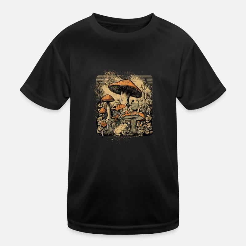 Cottagecore Grof Style - Rustikale Ästhetik - Kinder Funktions-T-Shirt - Schwarz