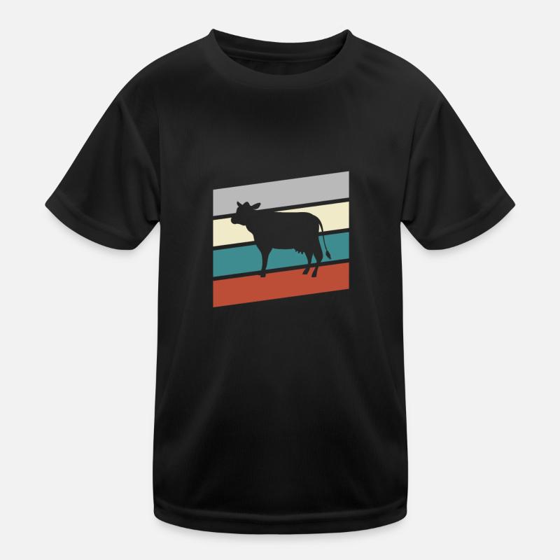 Cow Retro Kids Functional T-Shirt