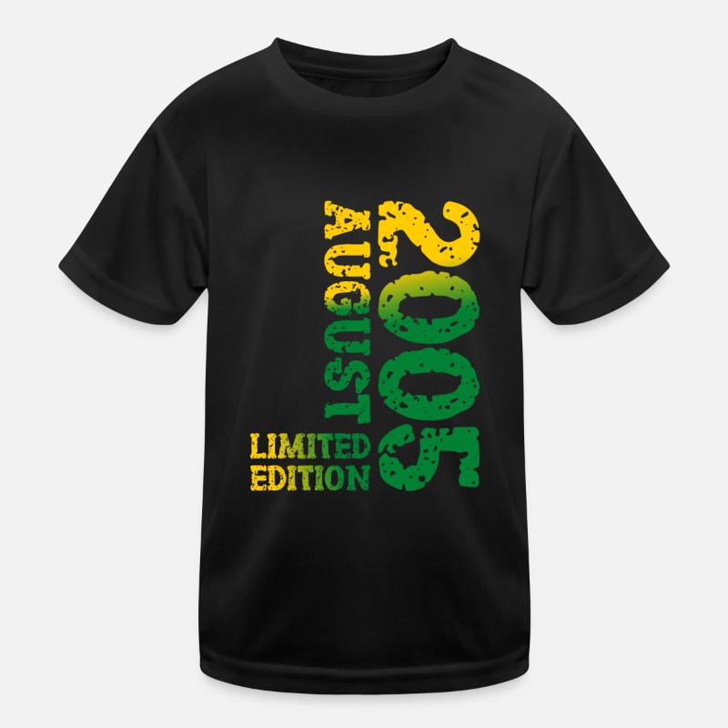 2005 Août Édition Limitée 18e Tenue d’anniversaire T-shirt sport Enfant