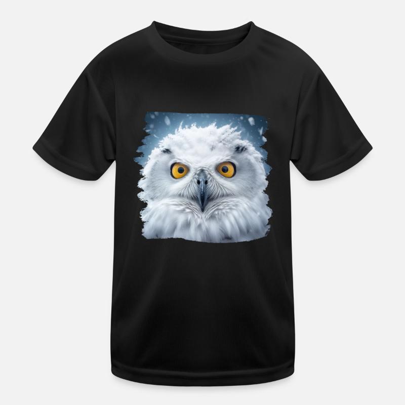 Eulen Kauz Owl Uhu Nachteule Eule Kinder Funktions-T-Shirt