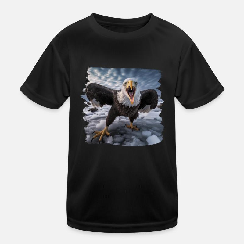 Aulne pygargue à tête blanche oiseau aigle pierre T-shirt sport Enfant