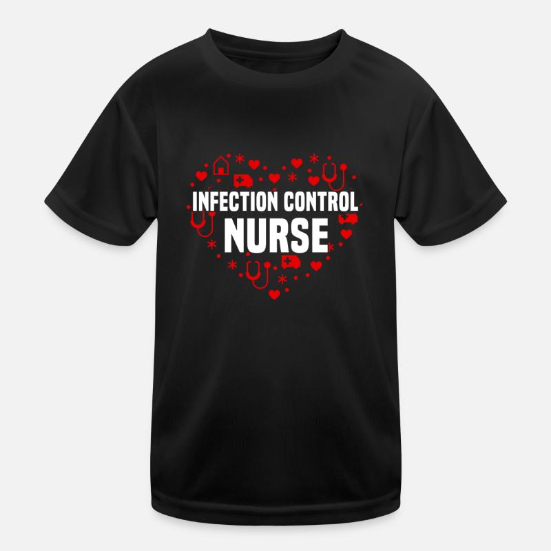 Krankenschwester Herz Design Kinder Funktions-T-Shirt