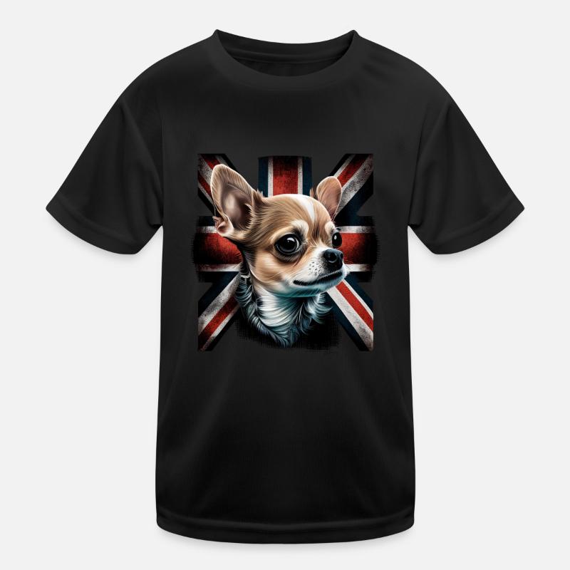 Chihuahua - Grande-Bretagne Angleterre Drapeau T-shirt sport Enfant