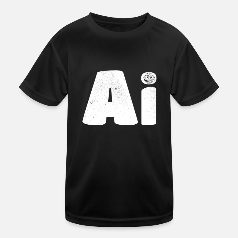 AI Artificial Intelligence & AI Robotics - Kinder Funktions-T-Shirt - Schwarz