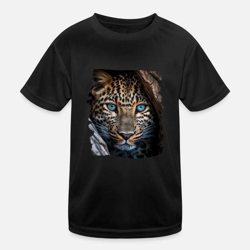 Leoparden Leoparde realistic Leopard Kids Functional T-Shirt
