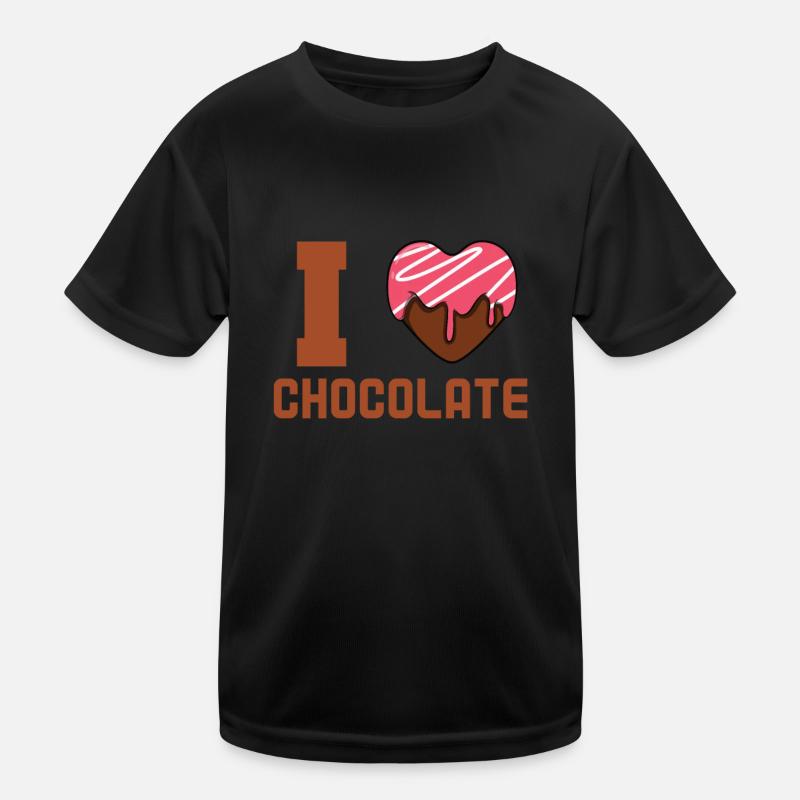 Ich liebe Schokolade Kinder Funktions-T-Shirt