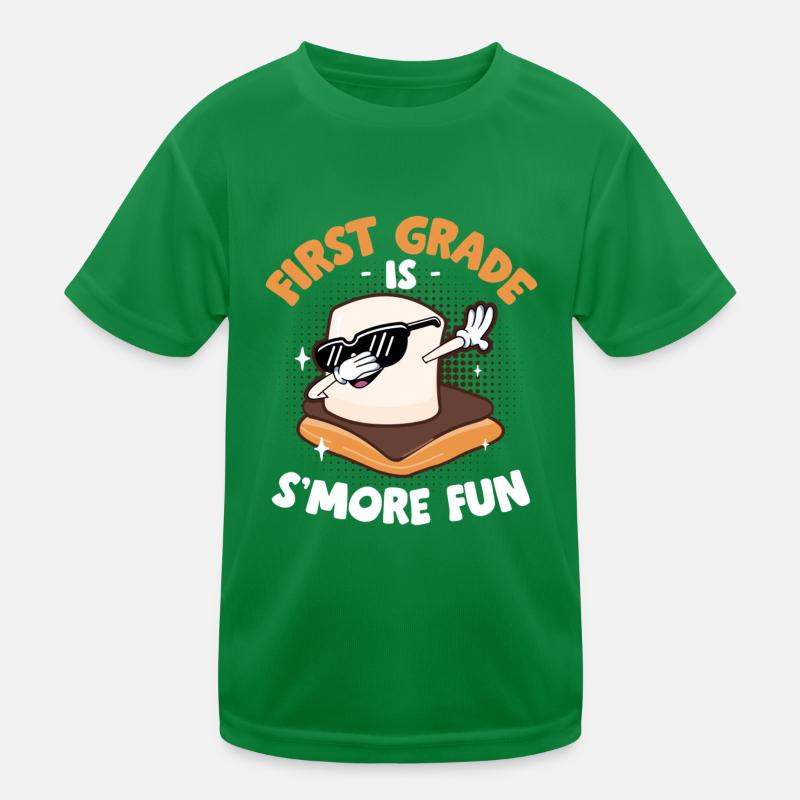 First Grade Is Smore Fun Camping Dabbing Marshmall Kinder Funktions-T-Shirt