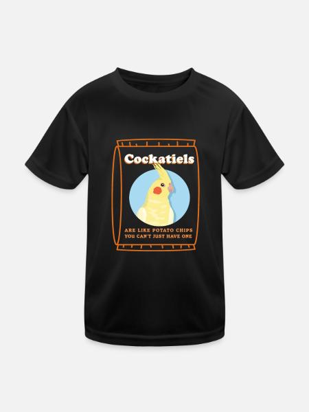 Nymphensittiche Vogelbesitzer Vogel Geschenk - Kinder Funktions-T-Shirt - Schwarz - Vorne