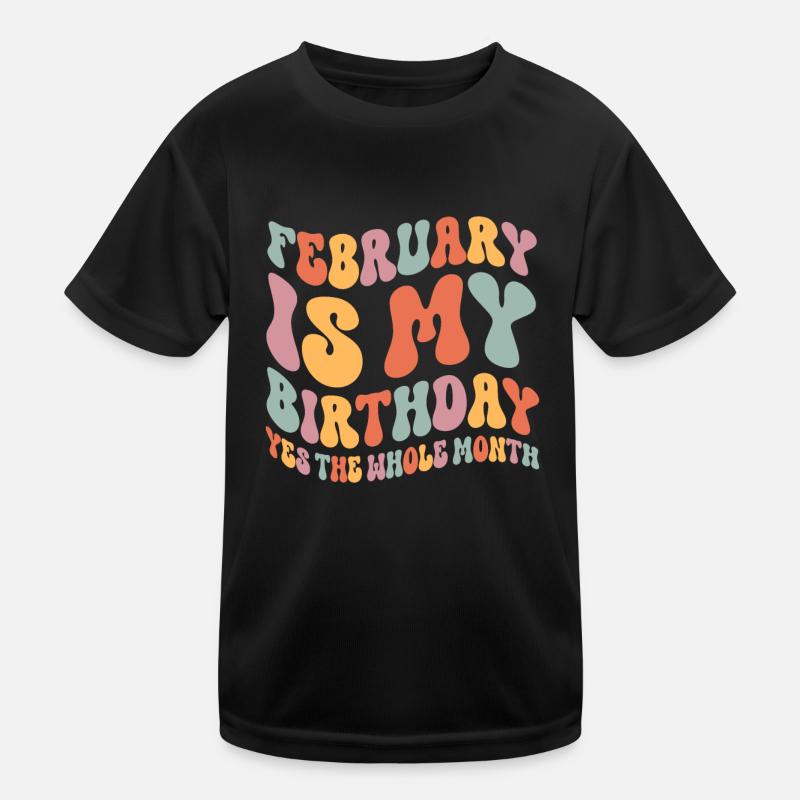 Februar Geburtstag Kinder Funktions-T-Shirt