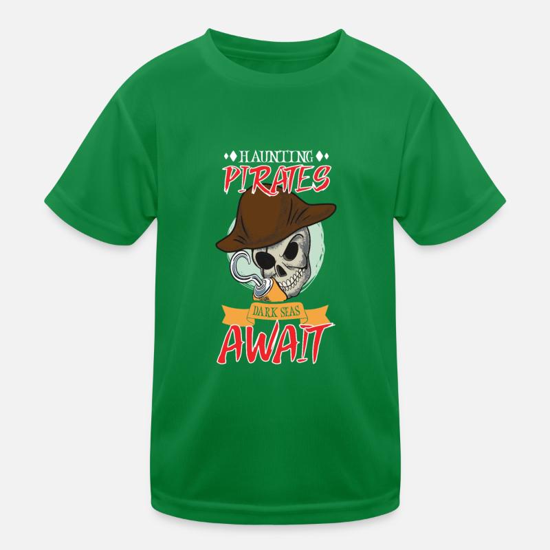 Horror Pirate Pirate Ship Pirate Captain Horror Kids Functional T-Shirt