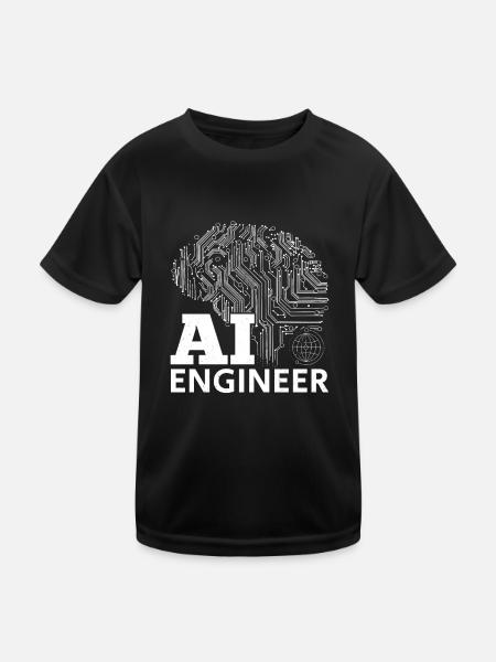 Ingénieur en intelligence artificielle - Ingénieur IA - T-shirt sport Enfant - noir - Devant