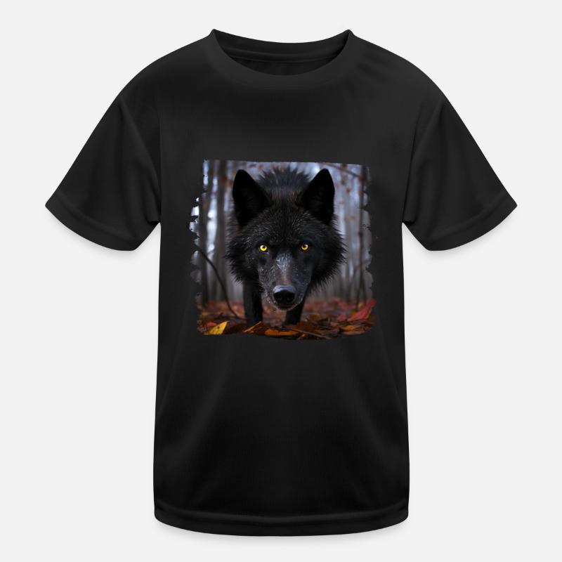 Wolves realistic wolf Kids Functional T-Shirt