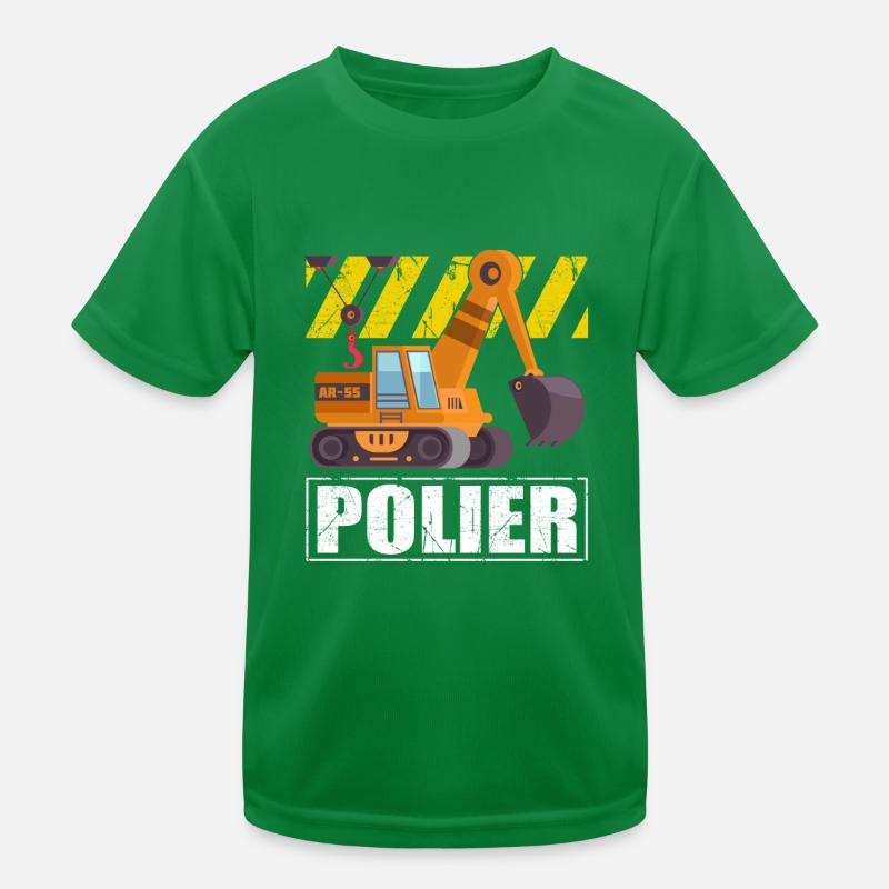Polier Geschenkidee Baustelle Kinder Funktions-T-Shirt