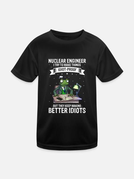 Erneuerbare Nukleare Spruch für Nukleartechnik - Kinder Funktions-T-Shirt - Schwarz - Vorne
