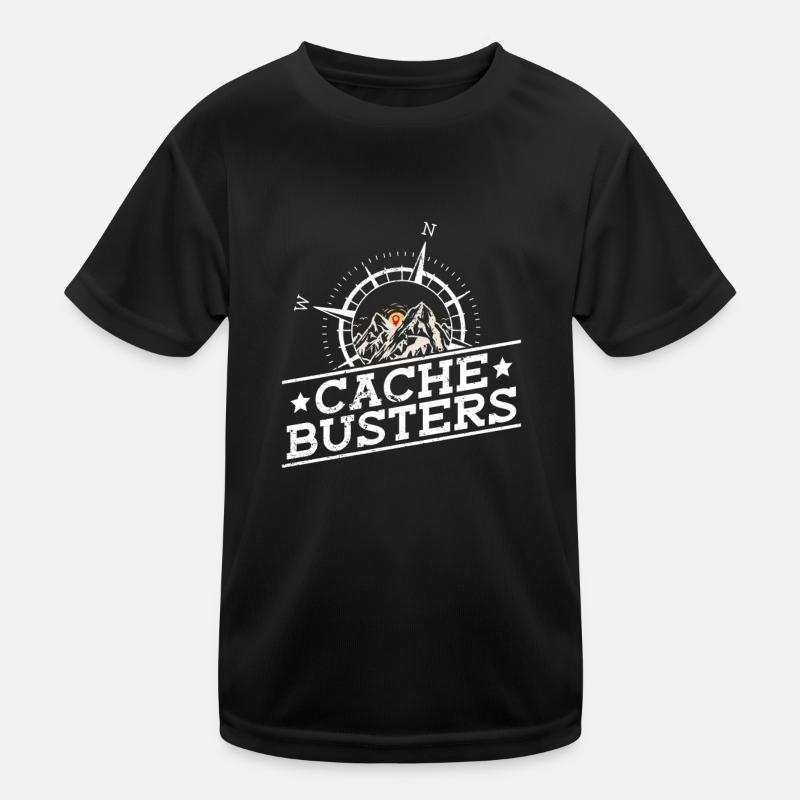 Cache Busters - Geocaching Geocacher Kinder Funktions-T-Shirt