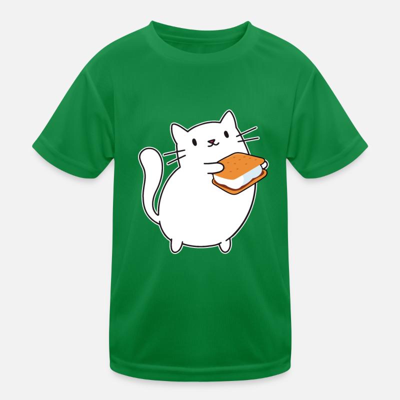 Smore Cat Enfants Marshmallow Camper Campfire T-shirt sport Enfant