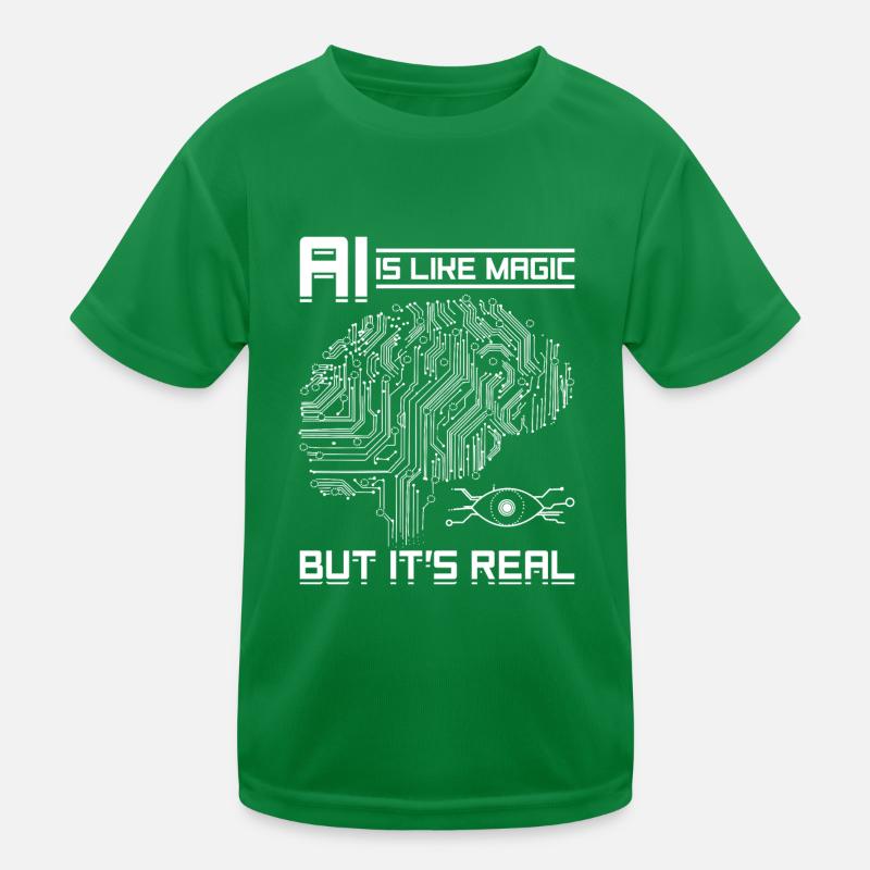 AI Is Like Magic But It's Real - Artificial Intell Kinder Funktions-T-Shirt