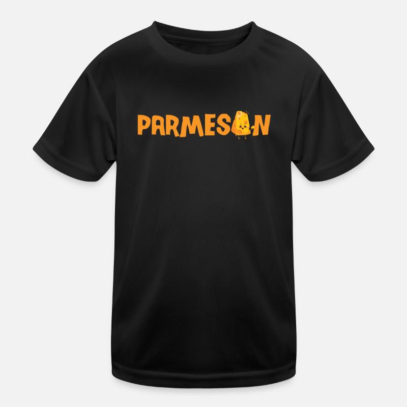 Parmesan - Kinder Funktions-T-Shirt - Schwarz