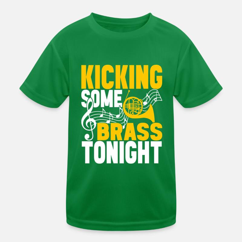 Horn Brass Instrument Kids Functional T-Shirt