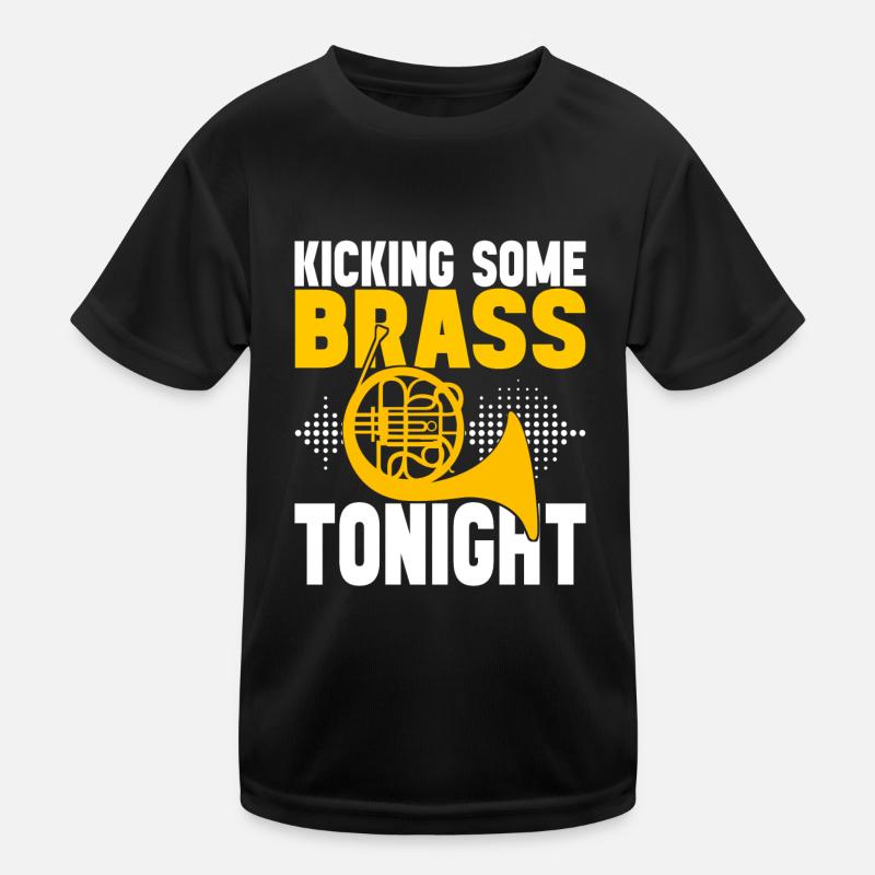 Horn Blechblasinstrument Kinder Funktions-T-Shirt
