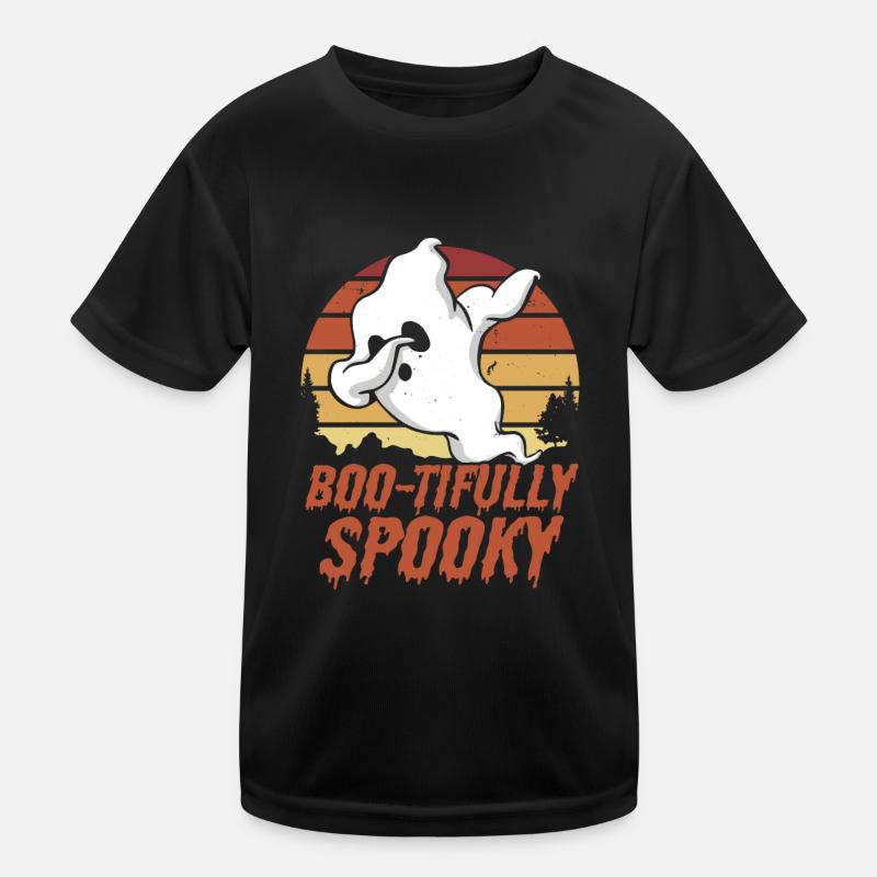 Cute Spooky Ghost Halloween Kids Functional T-Shirt