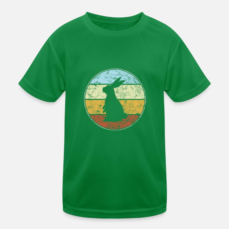 Hase retro Kinder Funktions-T-Shirt