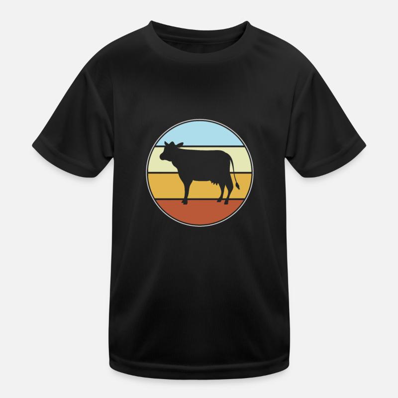Cow Retro Kids Functional T-Shirt