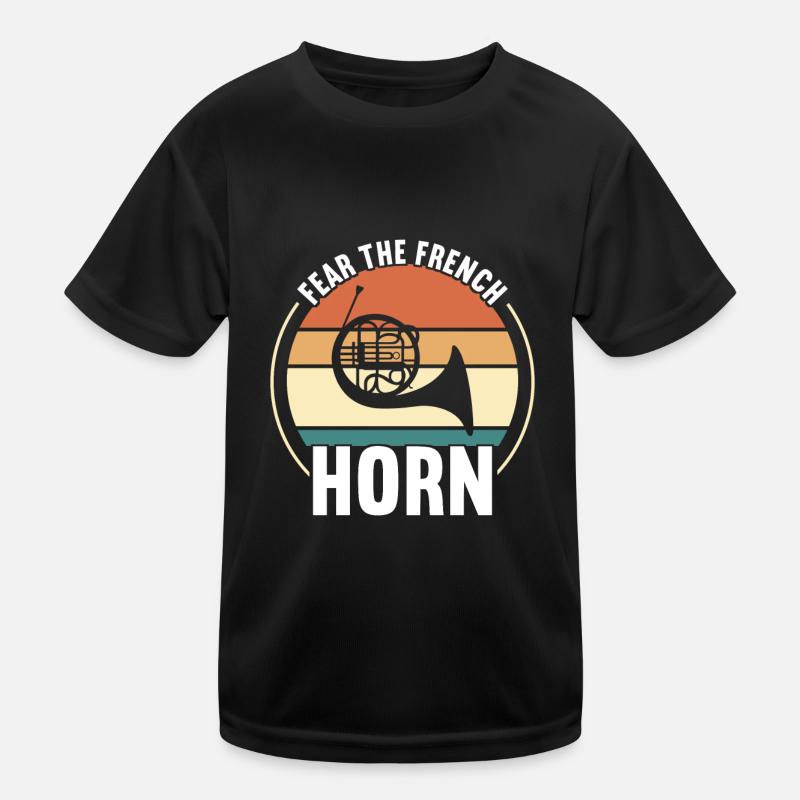 Horn Blechblasinstrument Kinder Funktions-T-Shirt