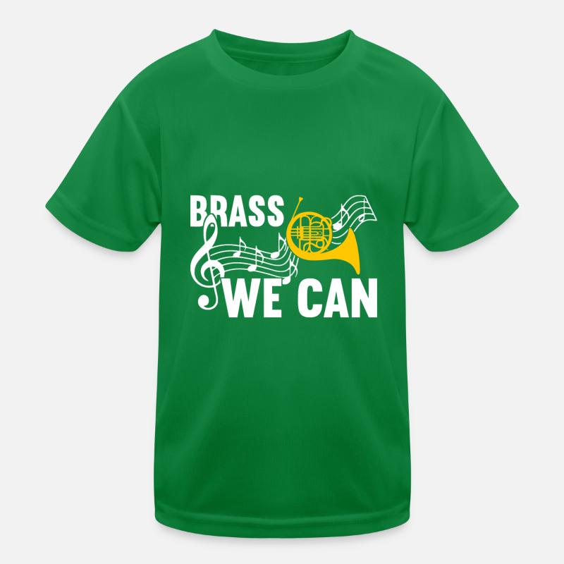 Horn Brass Instrument Kids Functional T-Shirt