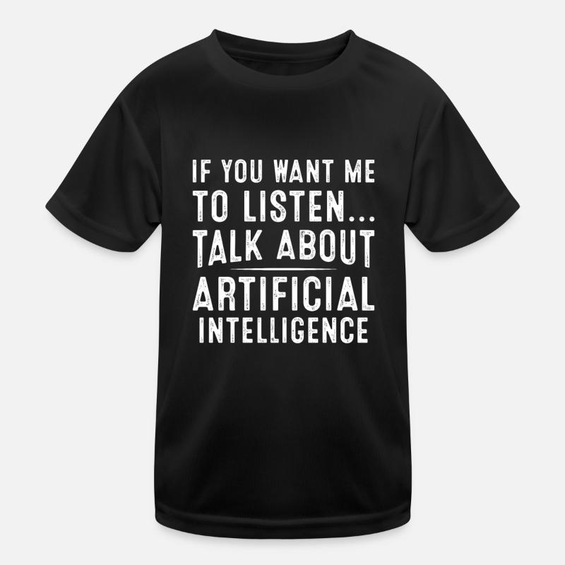 Talk About Artificial Intelligence - Kinder Funktions-T-Shirt - Schwarz
