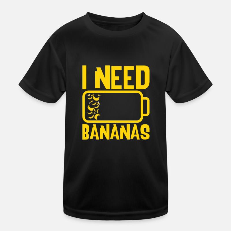 Ich brauche Bananen Obst Kinder Funktions-T-Shirt