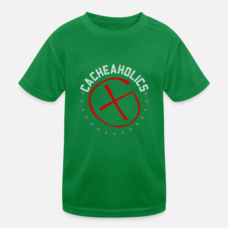 Cacheaholics - Geocaching Geocacher T-shirt sport Enfant