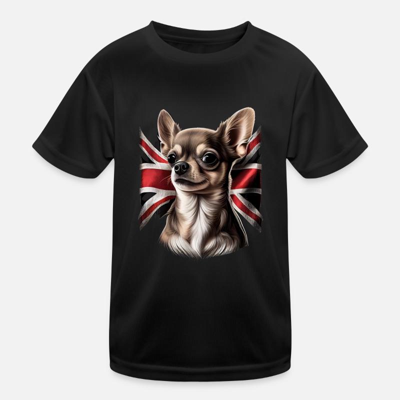 Chihuahua - Grande-Bretagne Angleterre Drapeau T-shirt sport Enfant