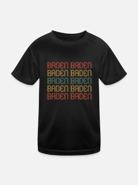 Baden Badenerin Baden Badener Baden Baden - Kinder Funktions-T-Shirt - Schwarz - Vorne