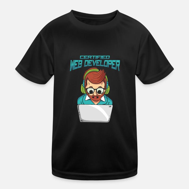 Web Entwickler Webdeveloper Zertifiziert Kinder Funktions-T-Shirt