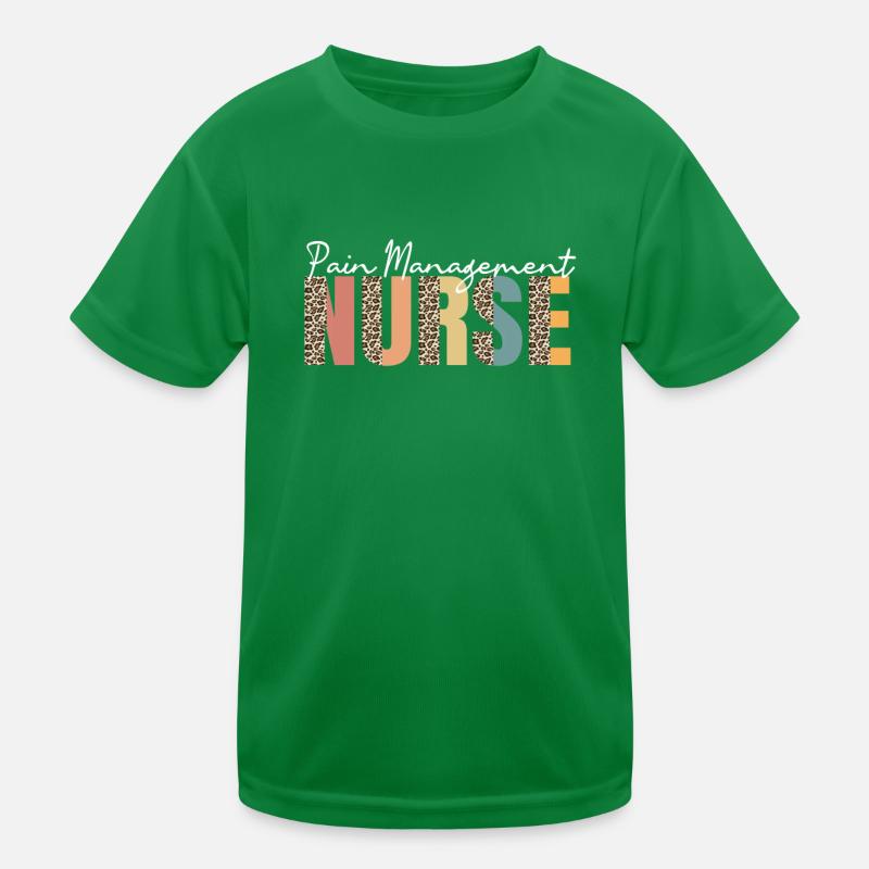 Pain Therapy Nurse Leopard Pattern Kids Functional T-Shirt