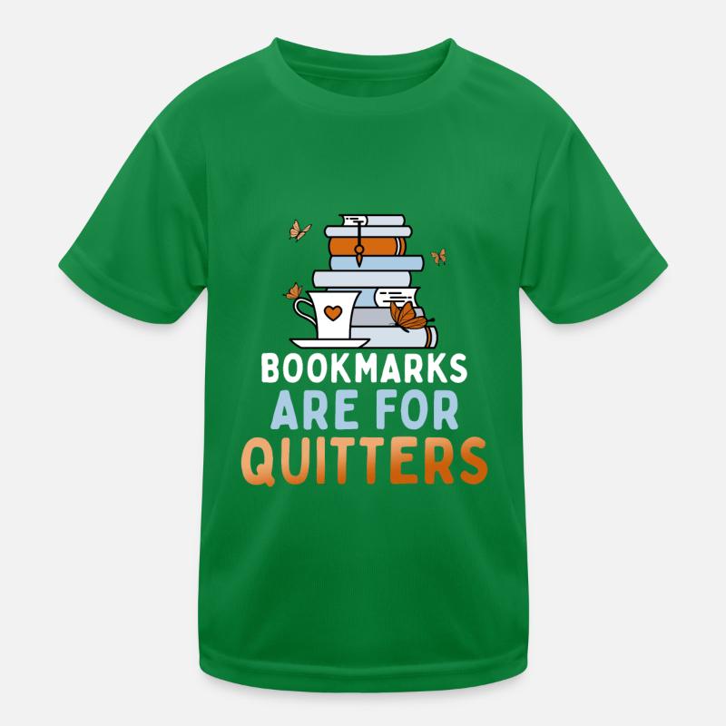 Bookmarks are funny for slackers Kids Functional T-Shirt
