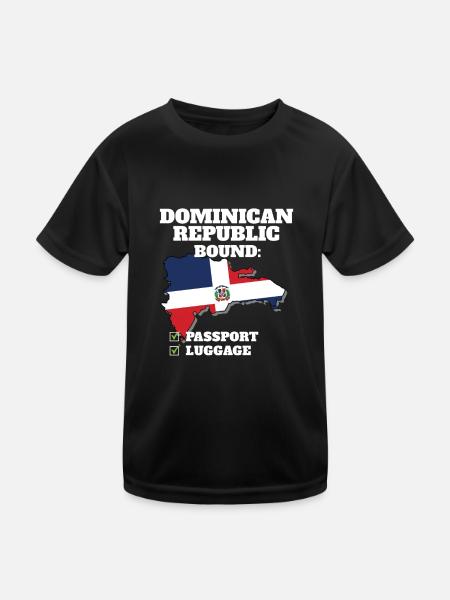 Dominican Republic Bound Country Travel Dominican - Kids Functional T-Shirt - black - Front
