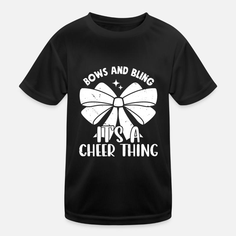 Bows & Bling It's A Cheer Thing Cheerleading Cheer Kids Functional T-Shirt