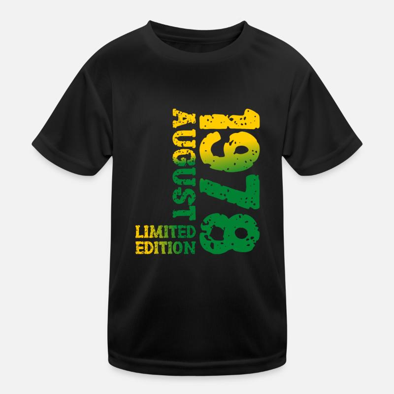 1978 August Limited Edition 45th Birthday Outfit Kids Functional T-Shirt