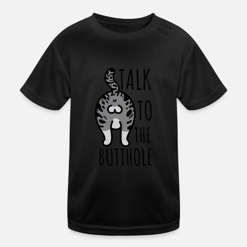 Cat Butthole Kinder Funktions-T-Shirt