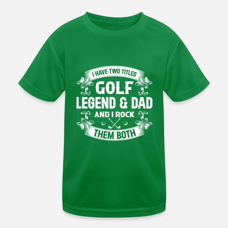 J’ai deux titres Golf Legend & Dad - Golfing Dadd T-shirt sport Enfant