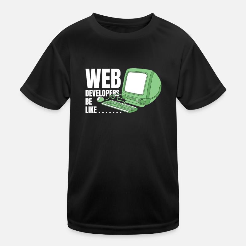 Web Developer Web Developer Funny Kids Functional T-Shirt